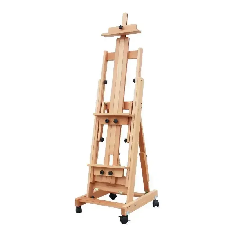 

Factory wholesale beech dual-purpose oil painting rack for artists can lift sketch oil painting rack.