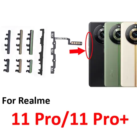 For Realme 11 Pro Plus Phone New Housing Power Volume Button On Off Switch Key Internal Flex Cable Part For Realme 11 Pro+