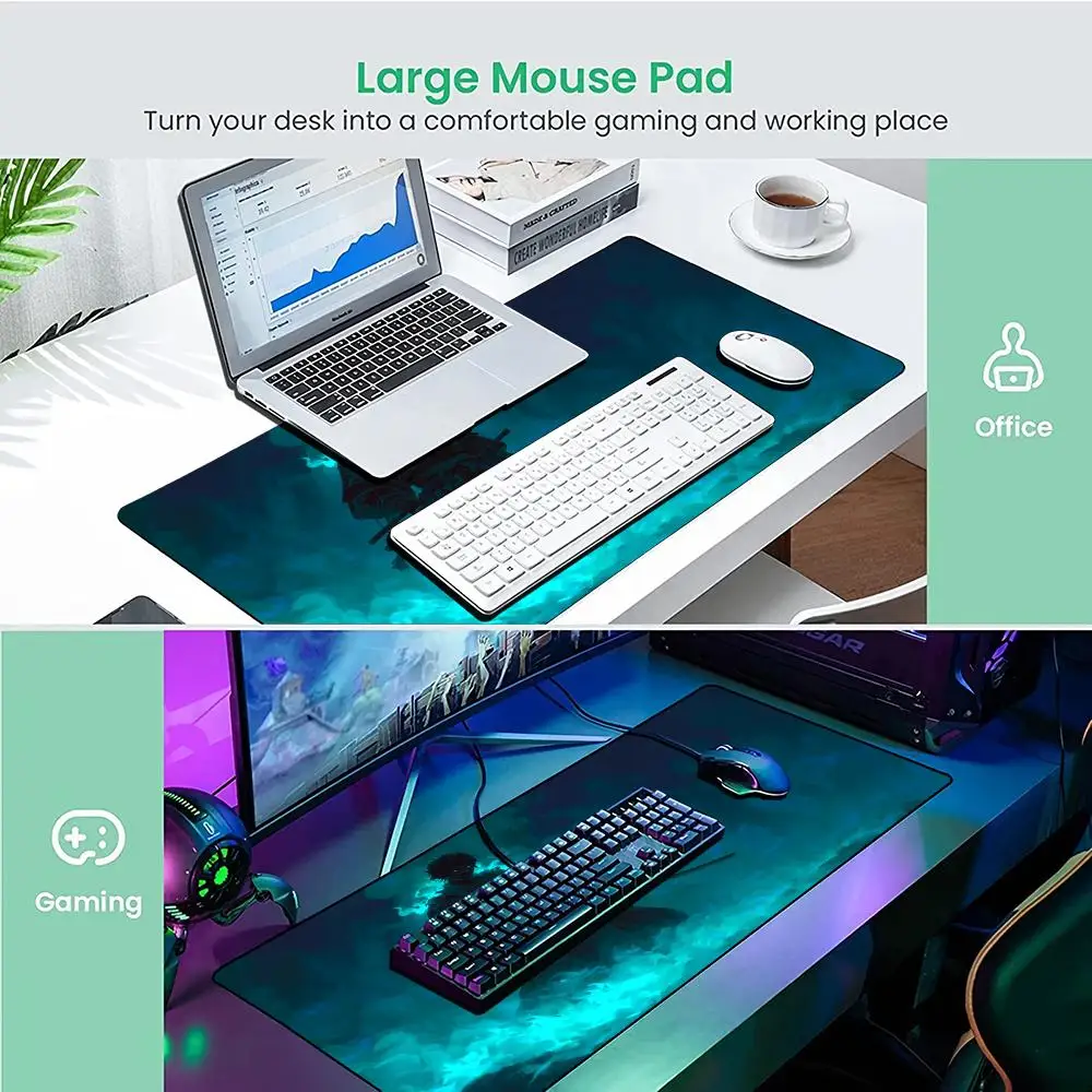 Fantasia samurai ilustração mouse pad tapete de mesa tapetes de jogos de borracha antiderrapante durável acessórios para pc teclado mouse pad maus pad