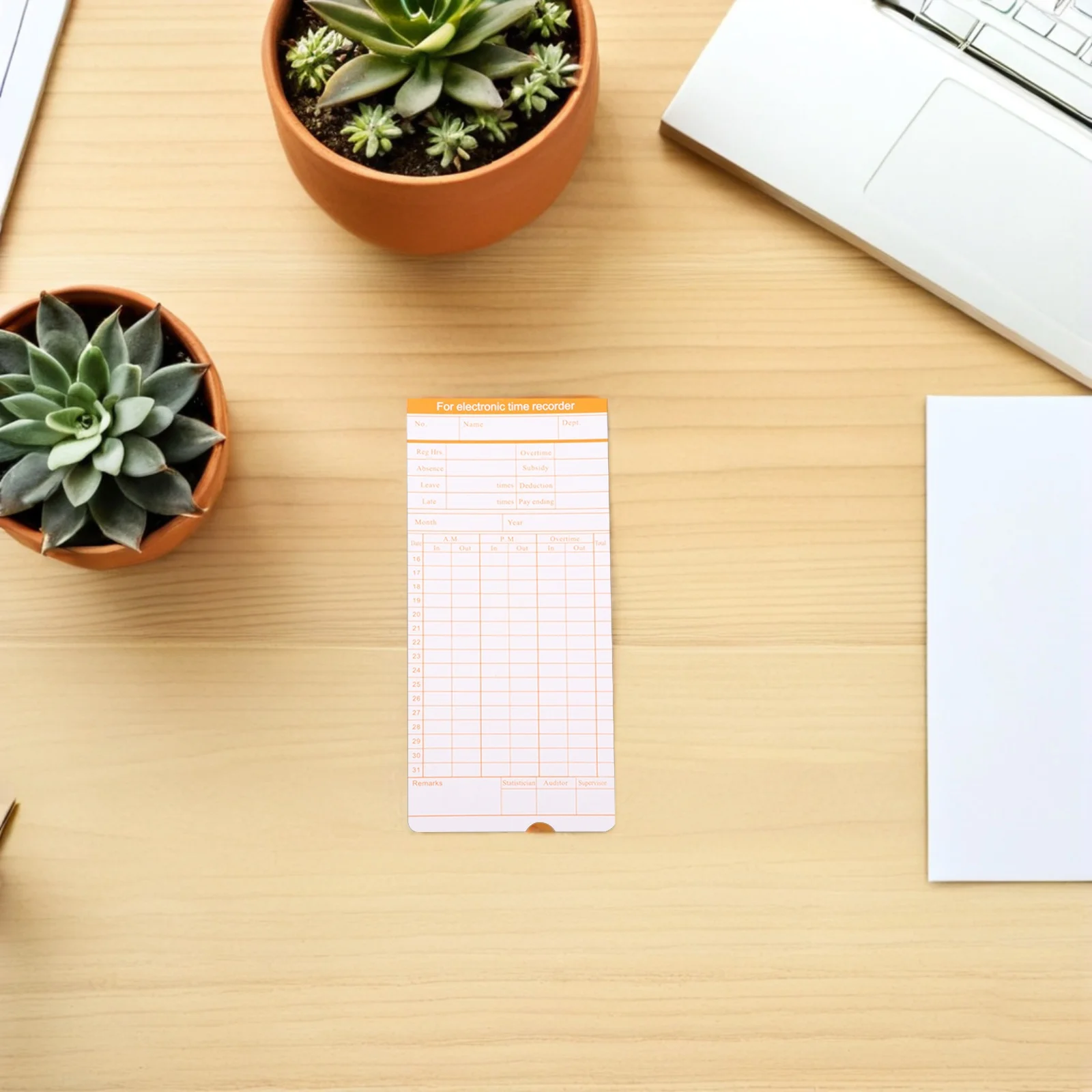 

100 Sheets Time Attendance Cards Premium Paper Time Record Cards for Employee Office Factory Warehouse Attendance