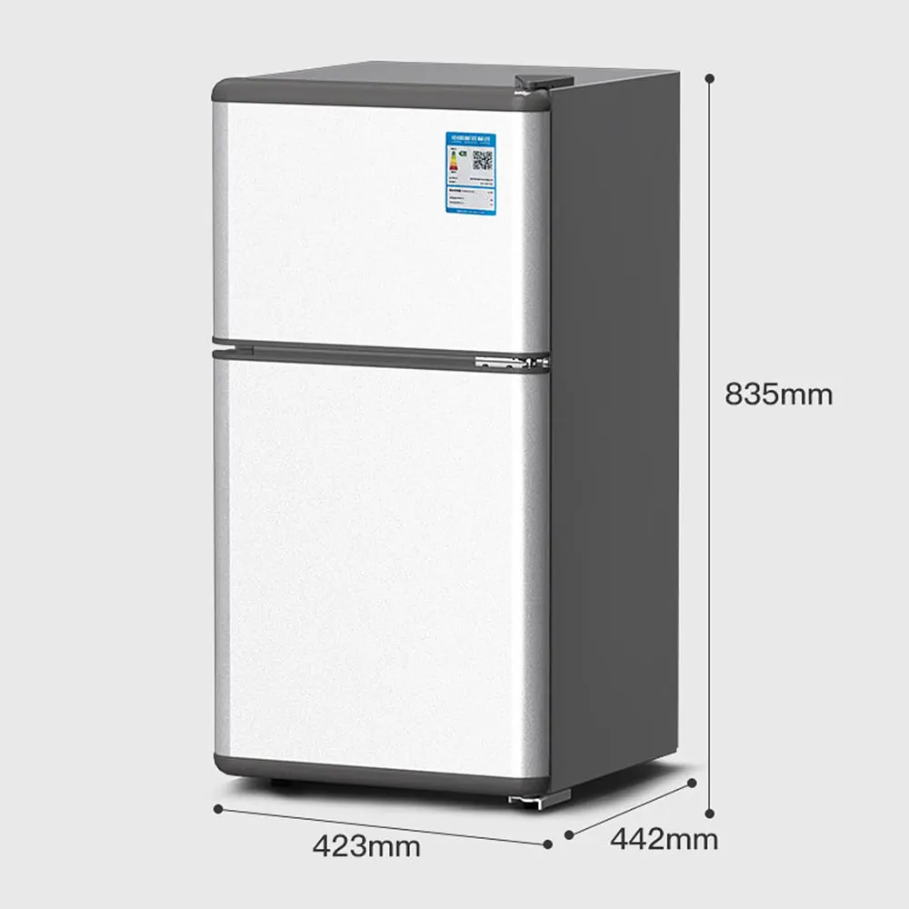 68L Household Small Dormitory Rental With Double Door Freezer Refrigerator Mini Refrigerator 0-18℃ Rapid Cooling  BCD-68S138E