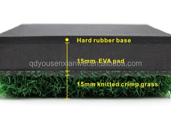 Driving Range Heavy a Rubber Base Swing Impact Golf Hitting Mat