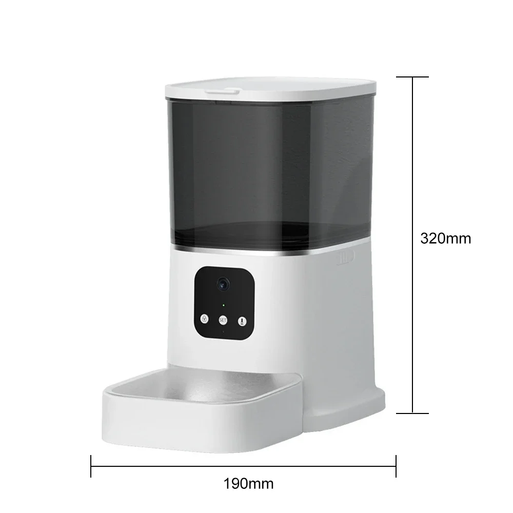 6L Large Capacity Automatic Pet Feeder Video Version Timed Food WiFi Remote Control Dispenser Dog Cat Food Container Cat Feeder