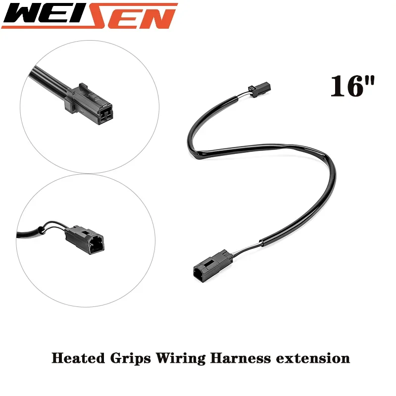 

Motorcycle 16" 40cm Heated Grips Wiring Harness Extension Plug N Play For Harley Davidson Touring Softail Fat Boy Bob /Breakout