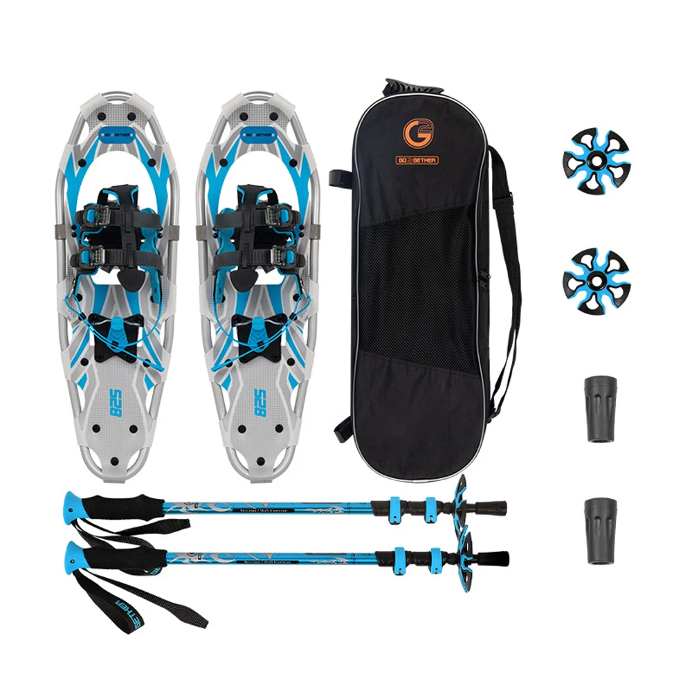 

Snow Shoes Aluminum Snow Shoes with Adjustable Poles Carry Bag for Women Men Winter Ski boots Snowshoes