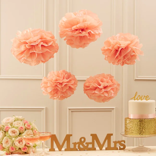 5pcs 4 6 8 10 12 Inch Tissue Paper Pom Pom Poms Wedding Party Paper Pompom Flower for Wedding Decoration Pompoms Birthday Baby