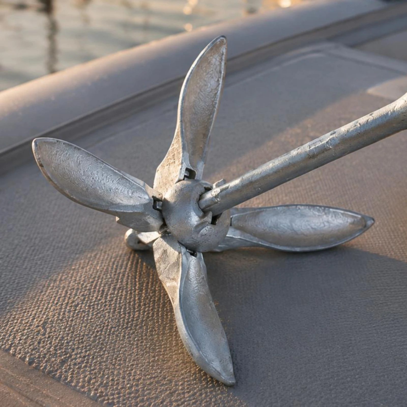 1.5 Kg Boat Anchor Rope Set Space-Saving Design Foldable Steel Anchor Marine Equipment Compact Storage for Boating, Lake view 5