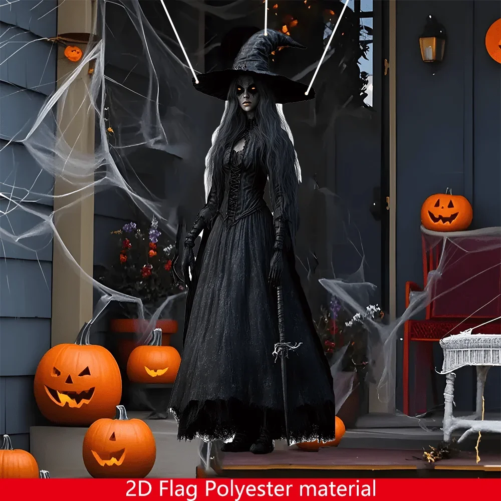 2D Halloween Horror Totenkopf Braut Hintergrund Tuch Halloween Horror Atmosphäre Spukhaus Innen- und Außendekoration Versorgung