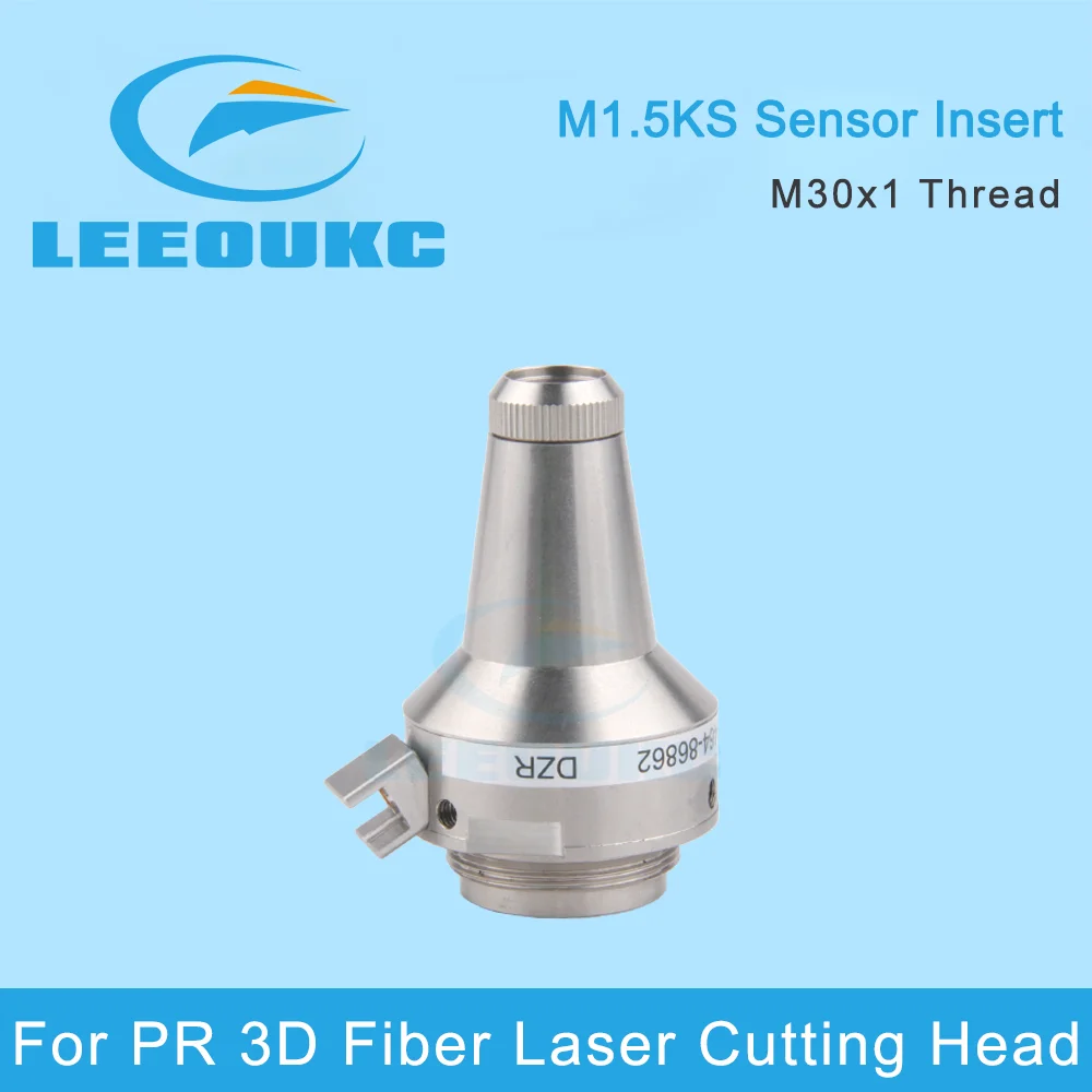 LEEOUKC Konektor Nosel Laser Serat TRA SE M1.5 KS Sensor Masukan Referensi P0491-110-00001 untuk PR 3D Kepala Pemotong Laser