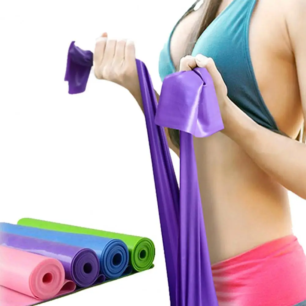 1 Roll Elastic Bands  Safe Women Yoga Exercise Workout Straps  TPE Yoga Tension Belt Exercise Loop Band Пояс Напряжения Йоги