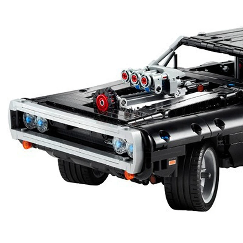 Klocki konstrukcyjne Dodge Racing Car, model do składania, szybki i furjaskowy zestaw dla dzieci, chłopców i dorosłych, prezent, model wyścigówki, zestaw do budowania.
