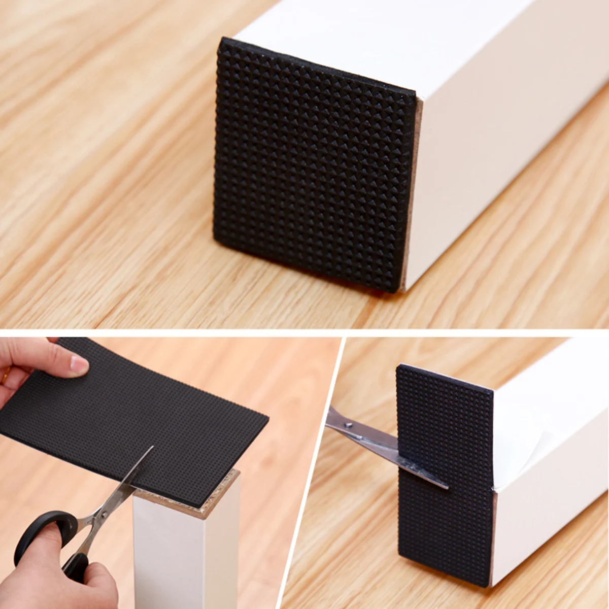 

20pcs Anti-Slip Chair Leg Pads Soft Floor Protectors For Hardwood Tile Laminate Furniture Table Feet Covers Square