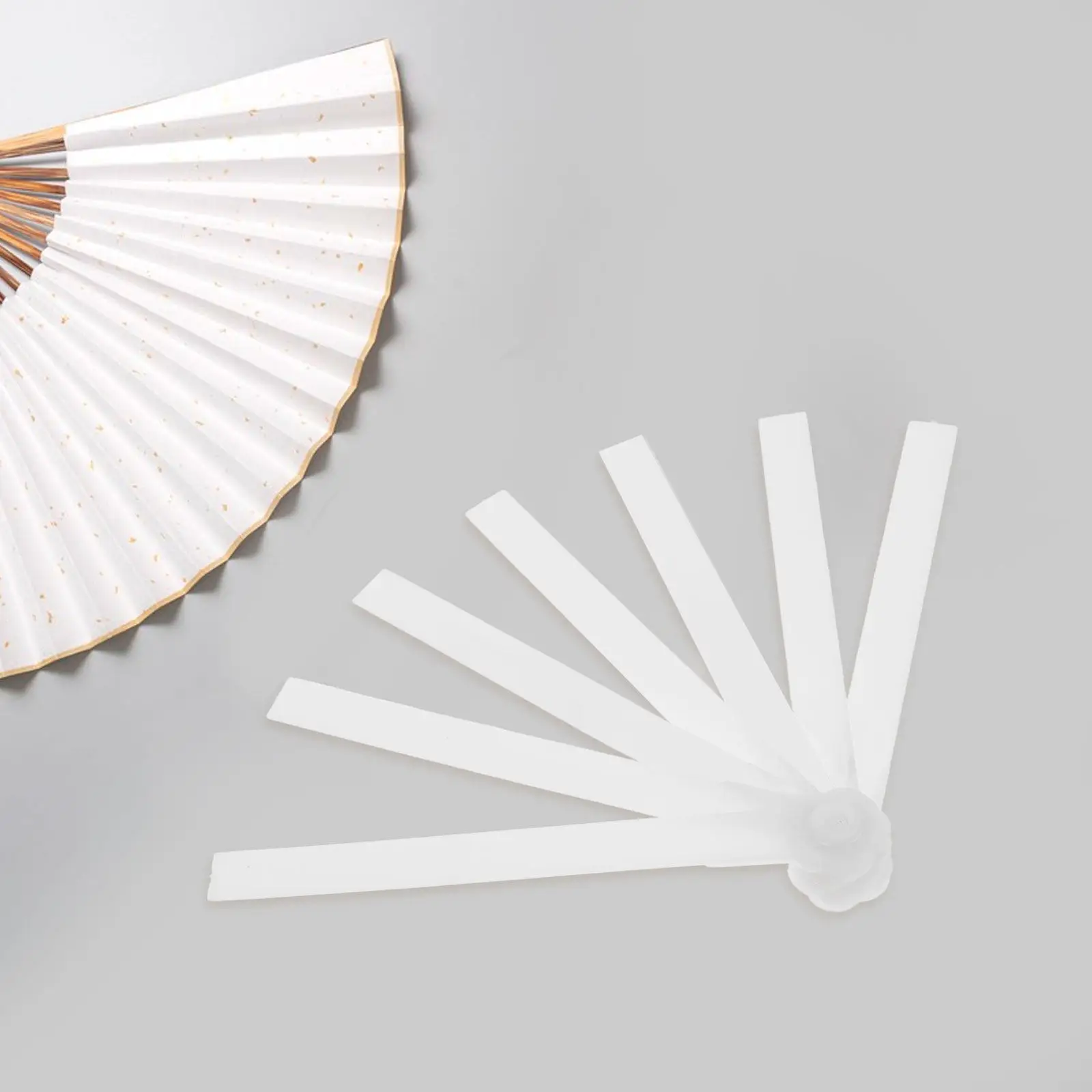 10Pcs Sturdy Plastic Folding Fan Frame DIY Blank Fan Making Material Easy Carry Storage for Bridal Shower Engagement Ceremony