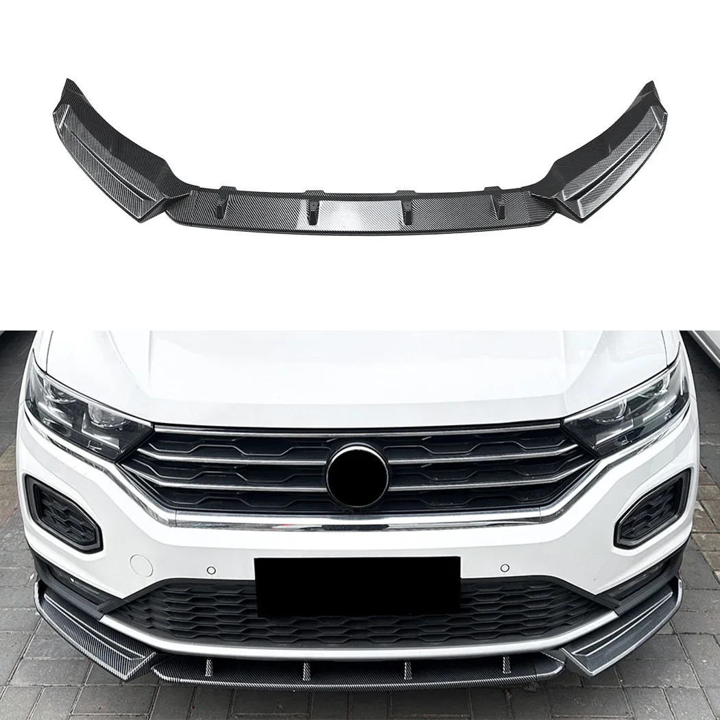 For Volkswagen T-Roc Standard Edition 2018-2022 Front Bumper Spoiler Lip Lower Diffuser Splitter Tuning Guard Car Accessories