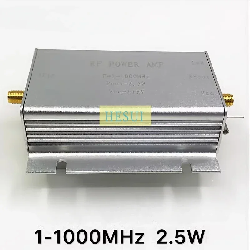 2.5W 1MHz- 1000MHz Amplifier 1MHz- 1GHz Broadband RF power amplifier module board CNC Al shielding shell