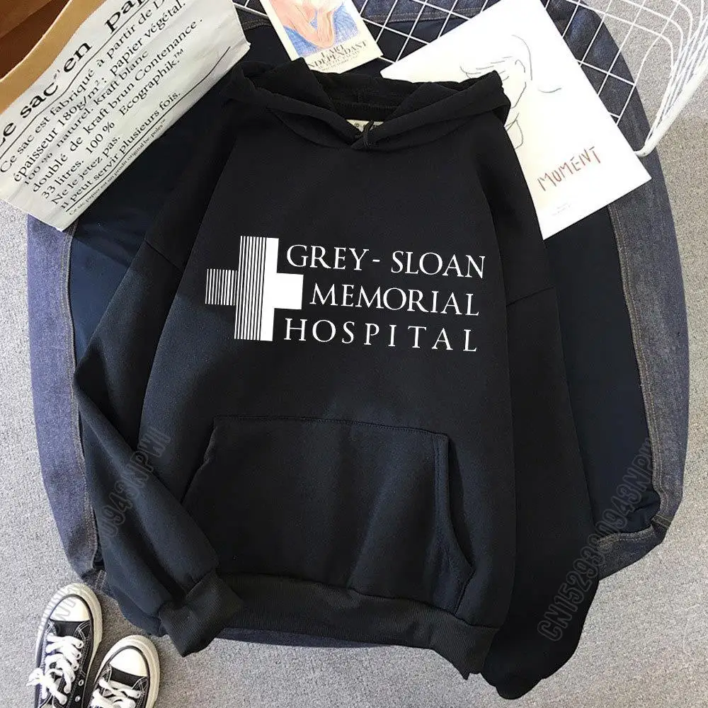 

Korean Fashion Greys Anatomy Pullover Female Spring Autumn Sportswear Women Long Sleeves Casual Loose Printed Hoodies Harajuku