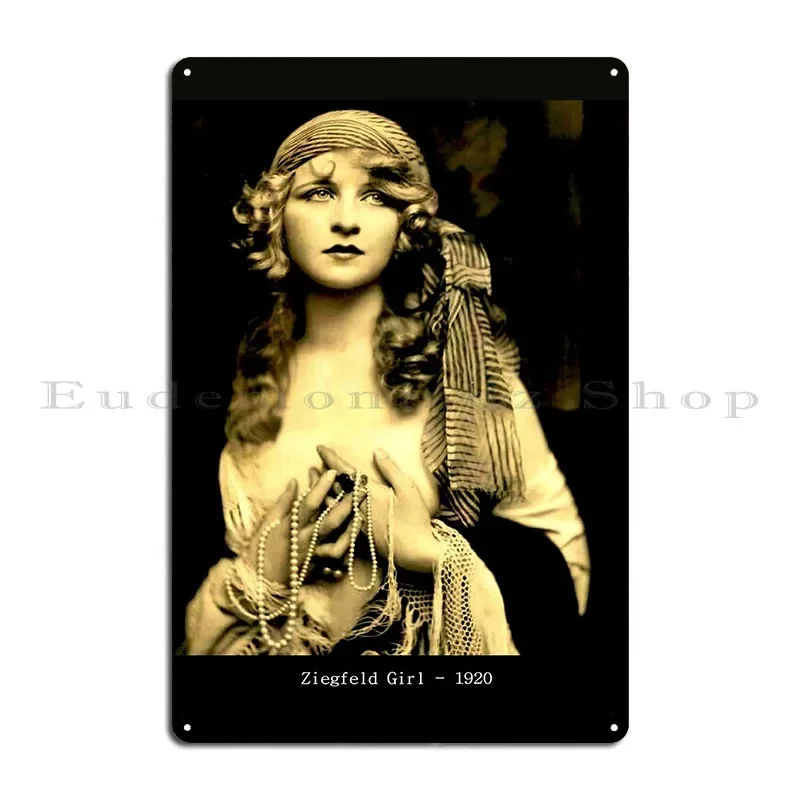 Ziegfeld Girl Vintage 1920 Flapper Advertising Print Metal Plaque Poster Plaques Decoration Wall Decor Create Tin Sign Poster