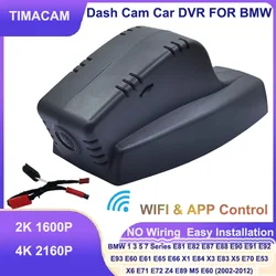 TIMACAM per BMW E84 E70 E71 E72 E81 E82 E87 E88 E90 E91 E92 E60 E61 E65 E66 4K 2K 1K Wifi Dash Cam Camera facile installazione DVR per auto