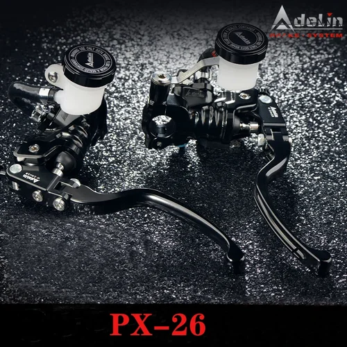 ユニバーサルモーターサイクルブレーキポンプ,PX-26 CNC,14mm,17.5mm,マスターシリンダー,レバーハンドル,ヤマハ,カワサキ,スズキ用