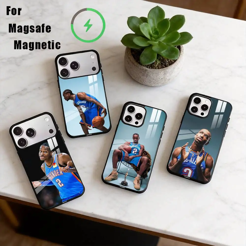 

Shai Gilgeous-Alexander Phone Case For iPhone17,16,15,14,13,12,11 Plus,Pro Magnetic with Magsafe Wireless Charging