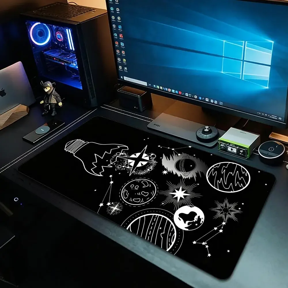 Celestial Lines Mouse Pad Large Computer Office Game Table Mats Rubber Anti Slip Gaming Keyboard Mousepads Long Desk Pads 30x60