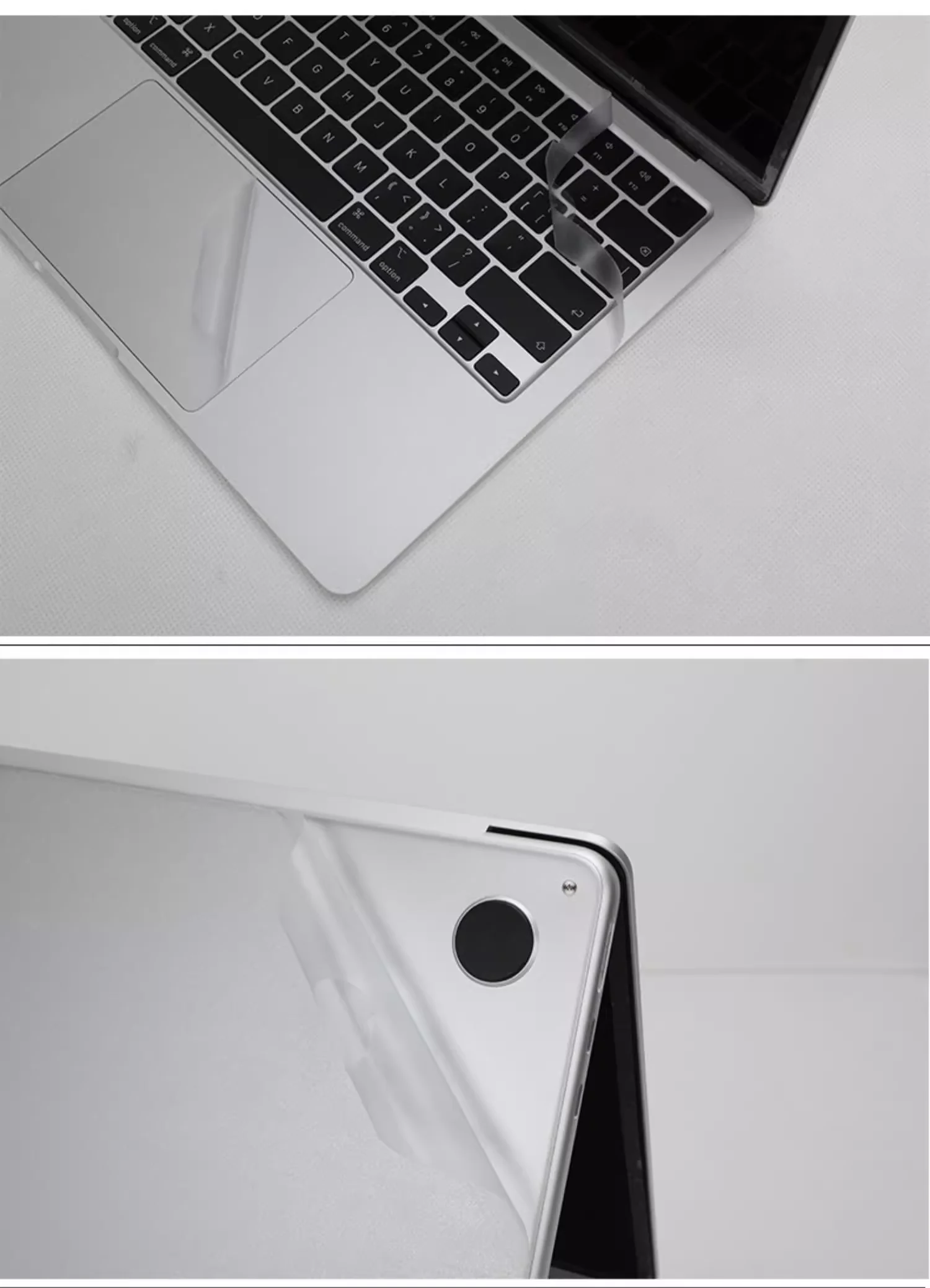 Full Body Matte Clear Sticker Decal for MacBook air 15.3 M3M2 M4 A3114 2025 2024 13.6 A3240 Touchpad + Palm Rest Skin Protective