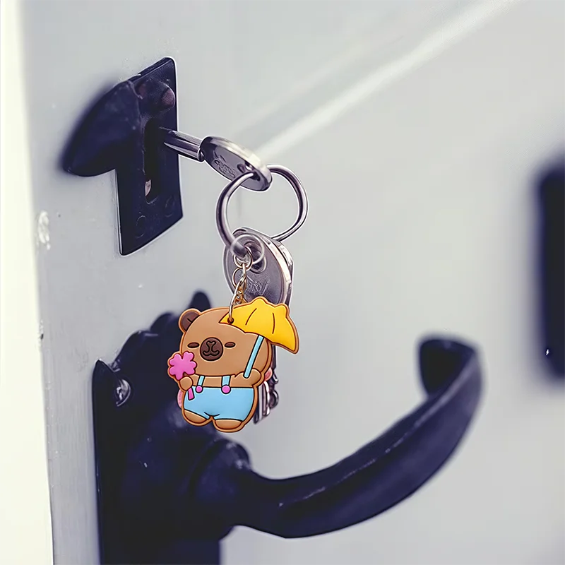 10-200 Stück Niedliche Cartoon-Capybara-Schlüsselanhänger, Geburtstags-Geschenke, Zufällige Tier-Schlüsselanhänger für Taschen und Autos, Großpackung Schlüsselanhänger für Kinder (42 Arten) – Detail 4