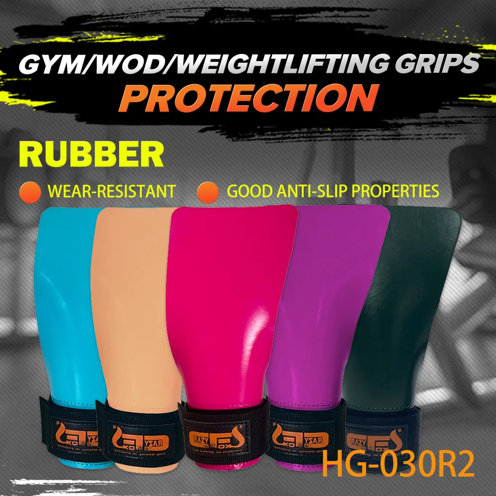 Rubber chalk free weight Lifting Grips Heavy Duty Straps Alternative Power Lifting Hooks for Deadlift Wrist Support Calleras