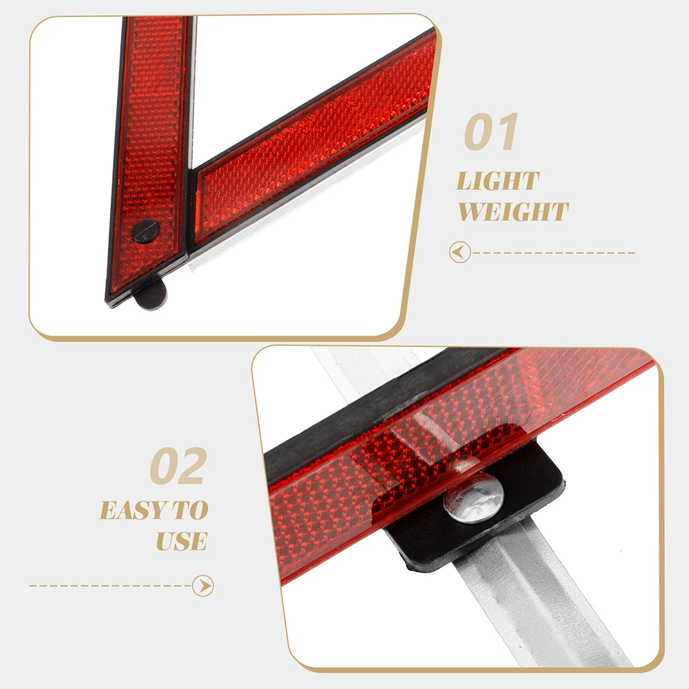 4pcs Triangle Warning Sign Reflective Car Safety Roadside Emergency Foldable Traffic Tool VehicleTriangles
