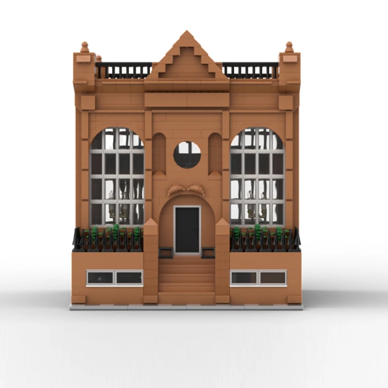 مدينة شارع عرض نموذج MOC قوالب بناء الكنيسة المعمارية القديمة وحدات التكنولوجيا الأطفال هدايا العيد تجميع اللعب البدلة