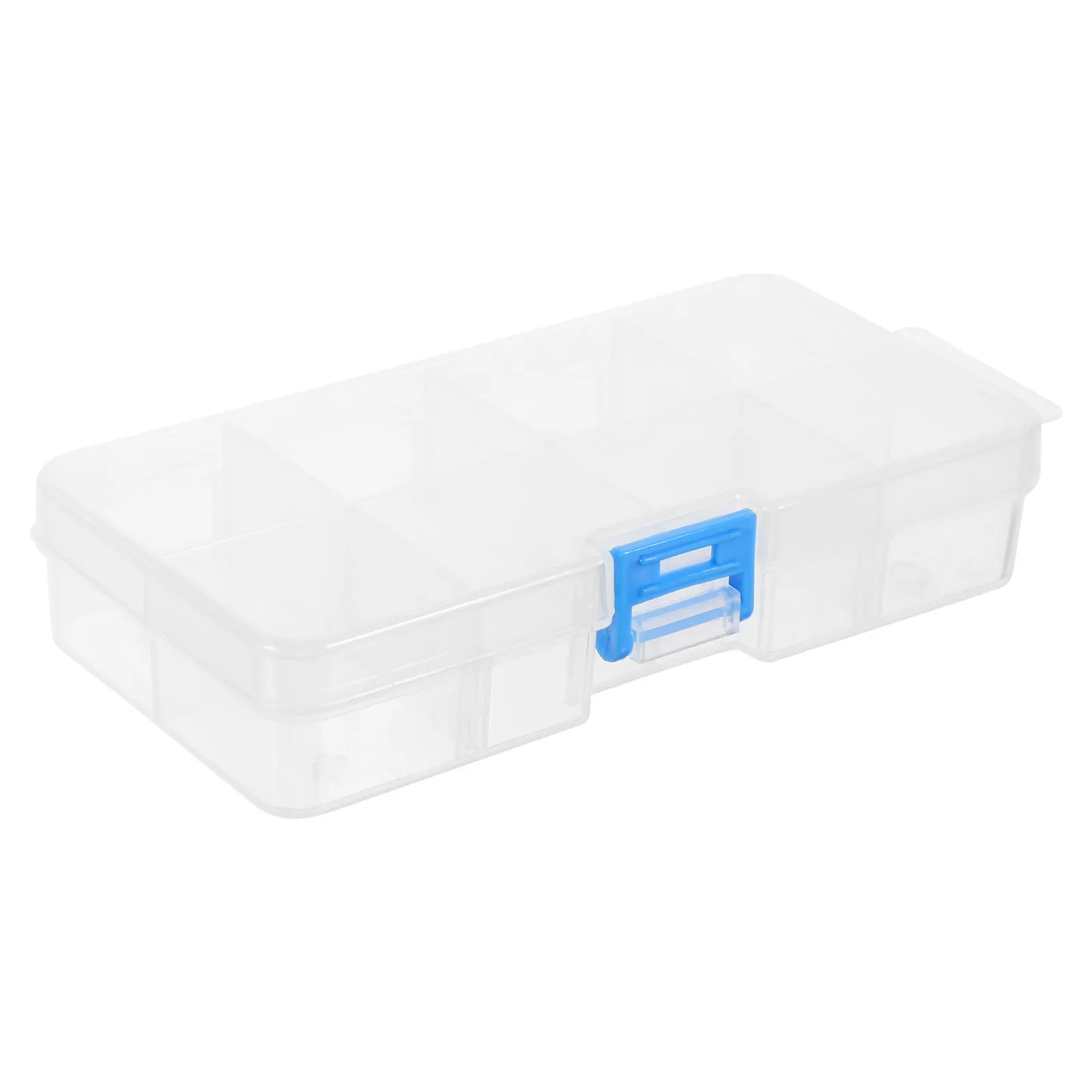 Transparent Jewelry Box Nail Tool Storage Box Dustproof Makeup Holder 8 Slots Desktop Organizer Case for Earrings Necklace