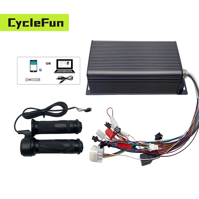 Hub Motor Sabvoton 36V-72V SVMC7280 APT Protocol V2 2KW Brushless Controller with ZX01 Twist Grip For Electric Dirt Bik Scooter