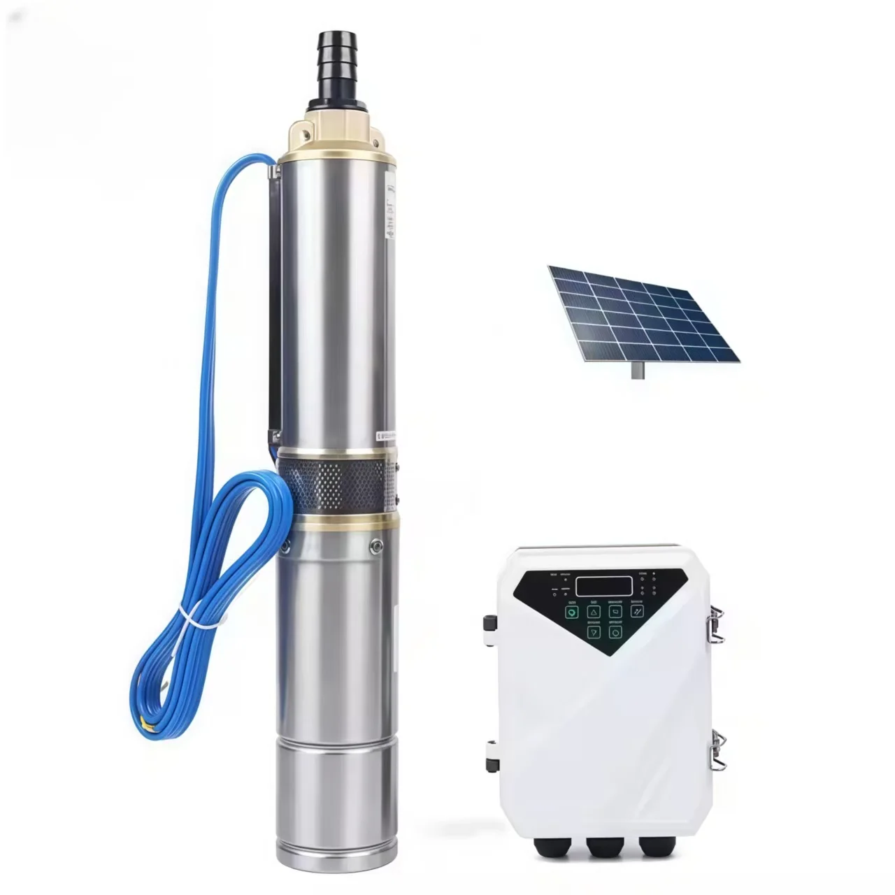 High Efficiency 110V DC Solar Water Pump 4\"/6\" Stainless Steel Impeller High Pressure Submersible Pump Solar
