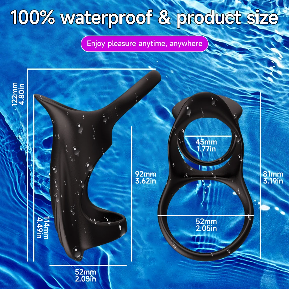 Cock Ring Vibrator Sex Toy for Man Stronger Extender Silicone G-spot Stimulator Vibrating Penis Sleeve Adult Games Male Pleasure