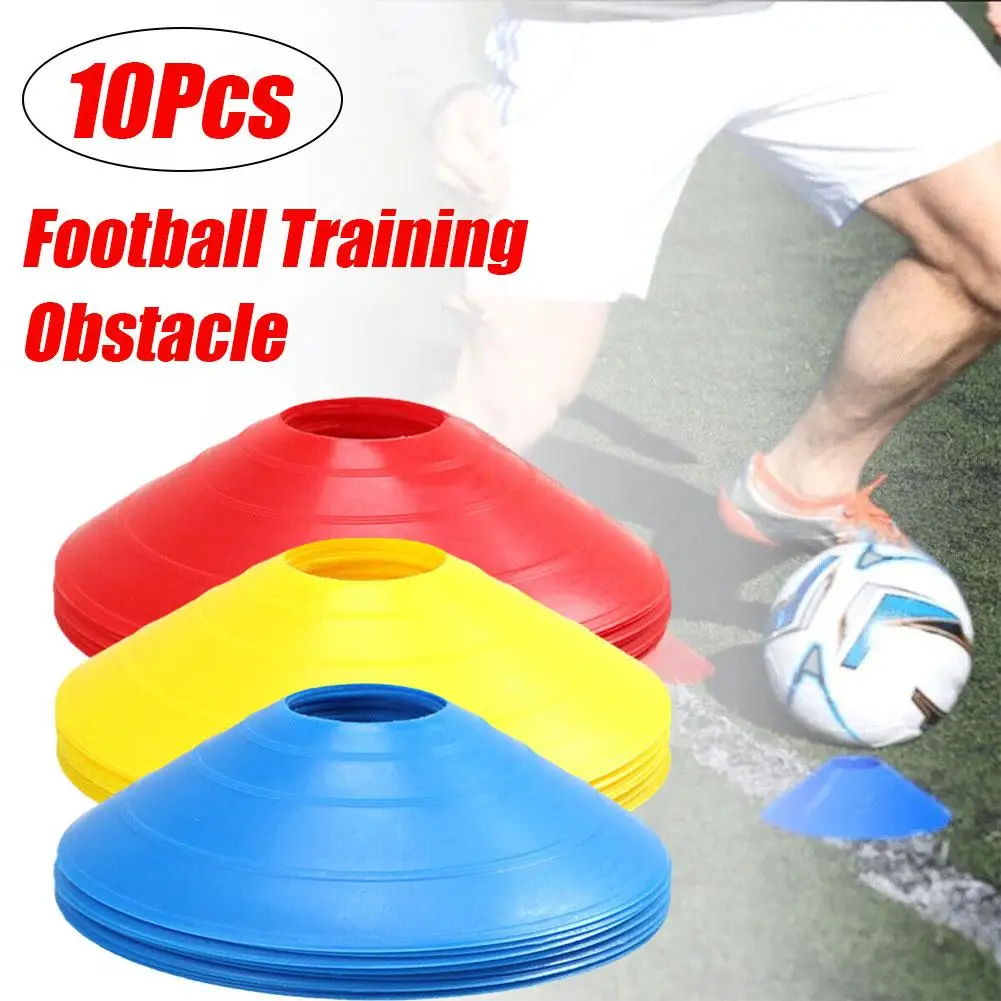 

10Pcs Football Training Obstacle Logo Plate Agility Disc Cone Cones Marker Sport Soccer Training Supplies Training Space M0Y8