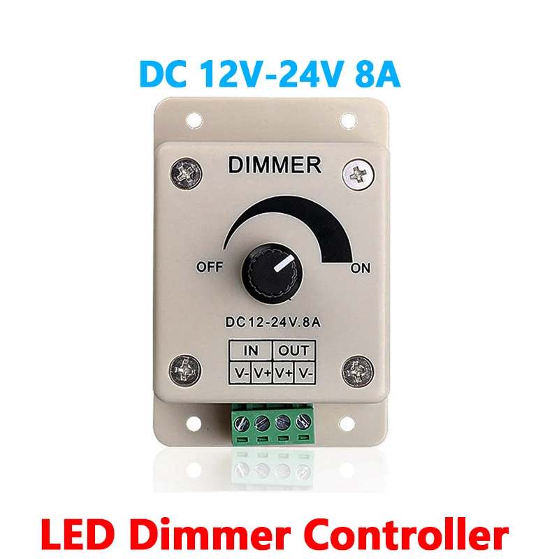 DC 12V 24V LED Dimmer Switch Voltage Regulator 12 24 V Volt 30A 360W Adjustable Controller For LED Strip Lamp Dimming Dimmer ﻿