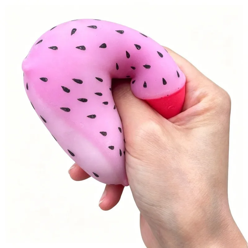 Simuliertes Farbwechselndes Drachenfrucht-Squishy-Spielzeug, Frucht-Hand-Anti-Stress-Quetschball, Dekompressionsspielzeug für sensorische Autismus-Therapie – Detail 6