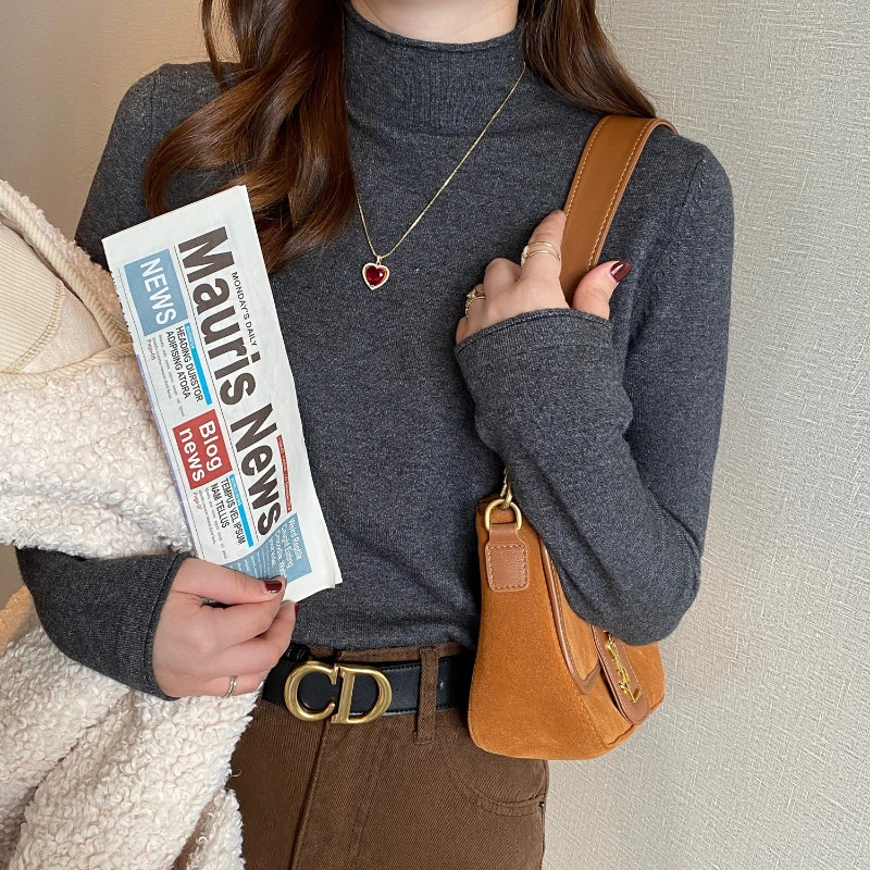 

AOSSVIAO женские вязаные пуловеры осень-зима водолазка свитер женские модные тонкие топы с длинным рукавом на флисовой подкладке теплый свитер