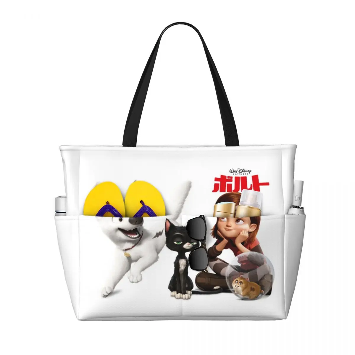 Custom Animated Bolt Penny Mittens Grocery Tote Shopping Bag Women Big Capacity Cartoon Beach Gym Travel Bags