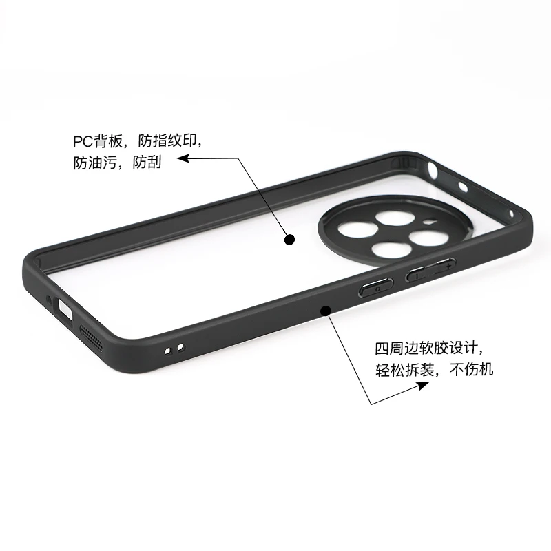 For Realme 12 4G Case For Realme 12 4G Cover Cases Luxury Clear PC + TPU Shockproof Protective Phone Back Cover For Realme 12 4G