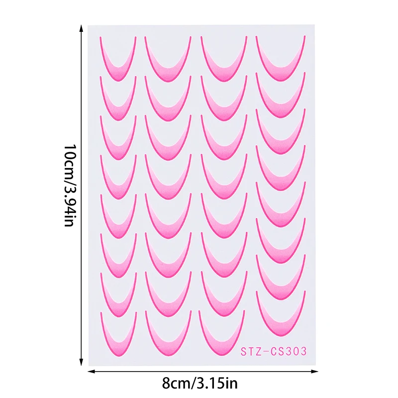 1 sztuk gradientowa linia kolorów projekt francuskie naklejki do paznokci samoprzylepne porady Ail porady prowadnice dla majsterkowiczów dekoracje szablon narzędzia
