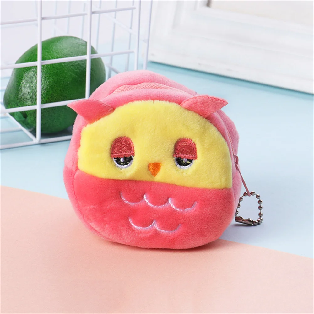 Kawai Маленький кошелек в форме мультяшного животного, кошелек для монет, сумка для наушников, кошелек на молнии, держатель для карт, сумки для денег для девочек, подарок 8x5 см