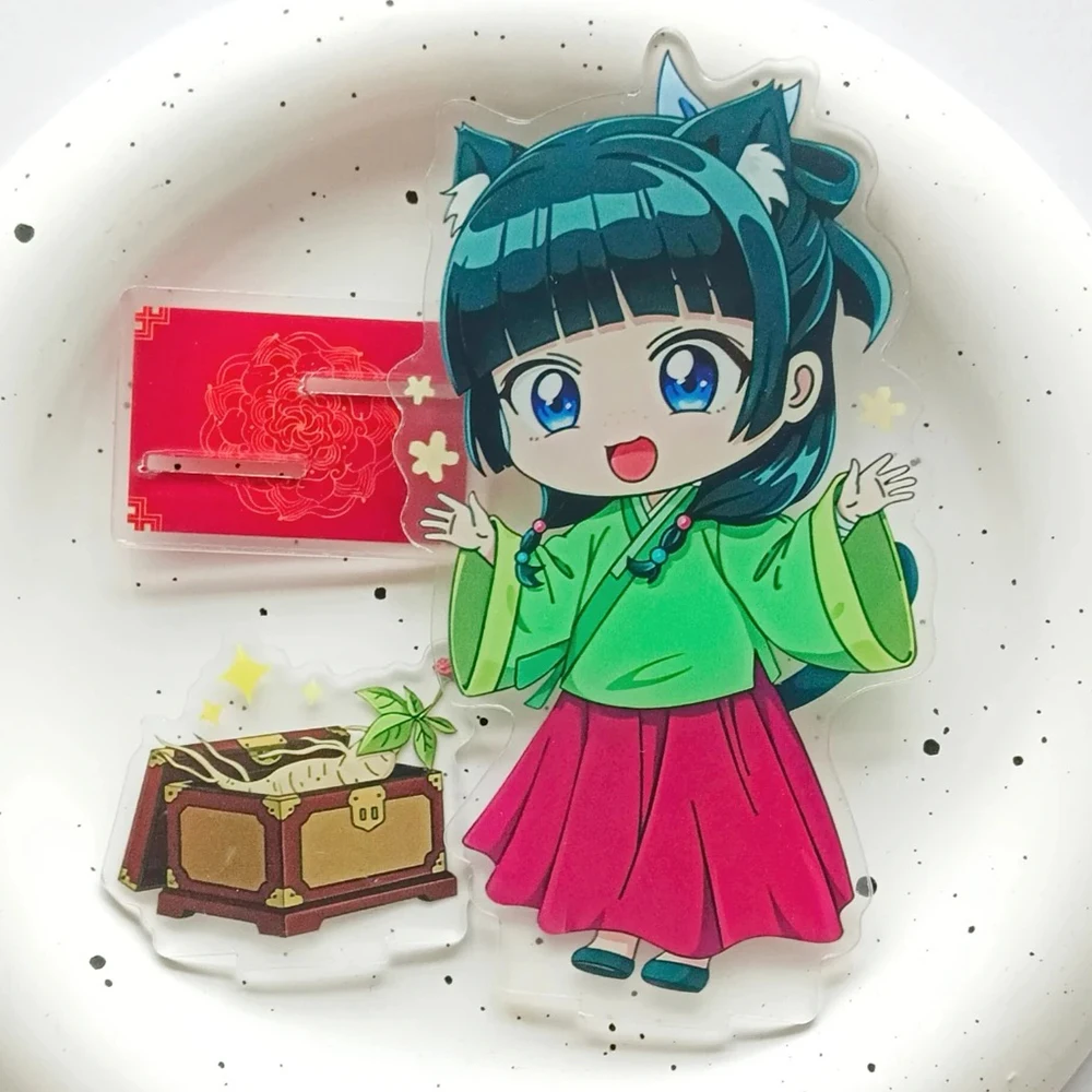 Anime The Apothecary Diaries Q-Version Maomao Waving Hand Acryl-Ständer Desktop-Ornament Rucksack-Broschen Abzeichen Cosplay-Requisite – Detail 1