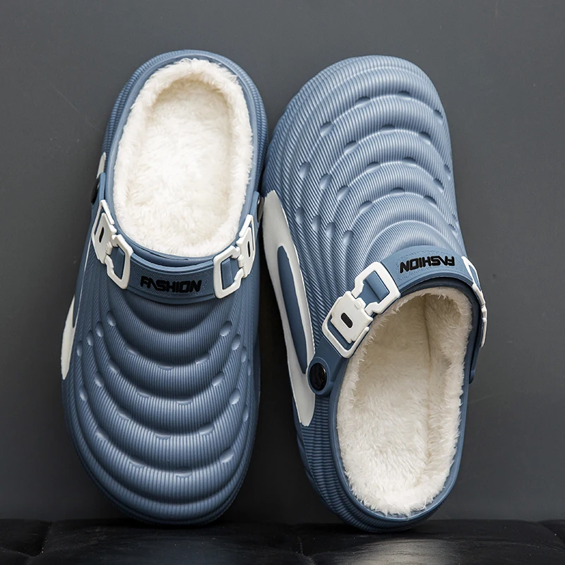 Cotton Slippers for Men and Women, New Autumn and Winter Models, Indoor Home Use, Non-Slip, Anti-Odor, Warm, Fleece-Lined, Suita