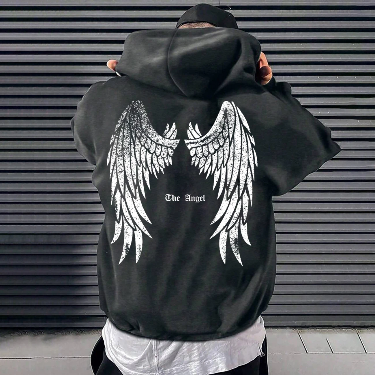 2024 New Angel Wings Printed Men felpa con cappuccio Cross Graphics Fashion Casual felpe con cappuccio felpa oversize Cool Women Sports Streetwear