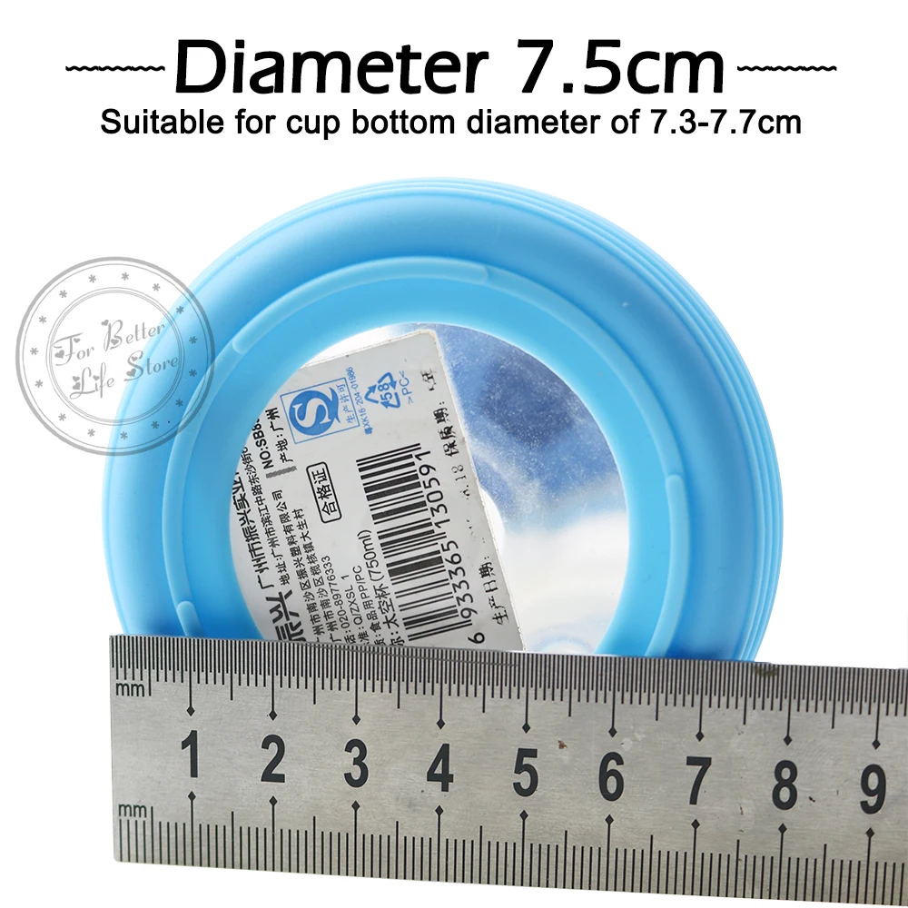 1Pc 7.5CM 19G 15 Colour Threaded Soft Silicone Cup Bottom Cover Wear Resistant Ring Sleeve Sheath Anti Slip Good Toughness