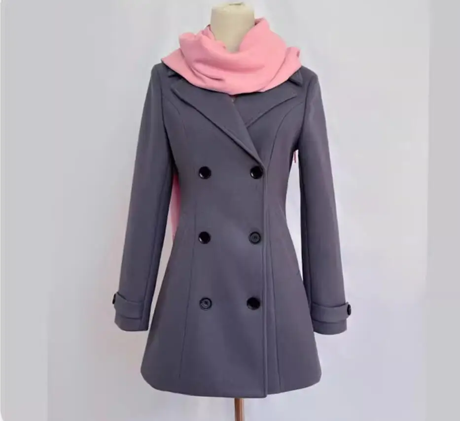 

Anime Womens Iki Hiyori Costume Cosplay Winter Fleece Polyester Coat Jacket Pink Scarf Halloween Christmas Daily Outfit