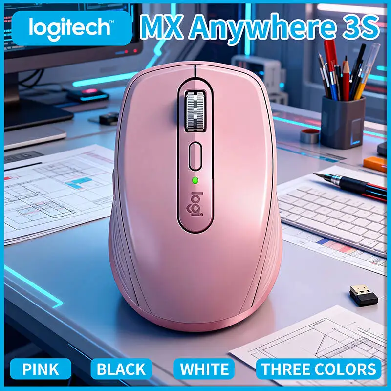 

Компактная мышь Logitech MX Anywhere 3S, эргономичный дизайн, перезаряжаемая, с быстрым прокруткой для портативных ПК Mac