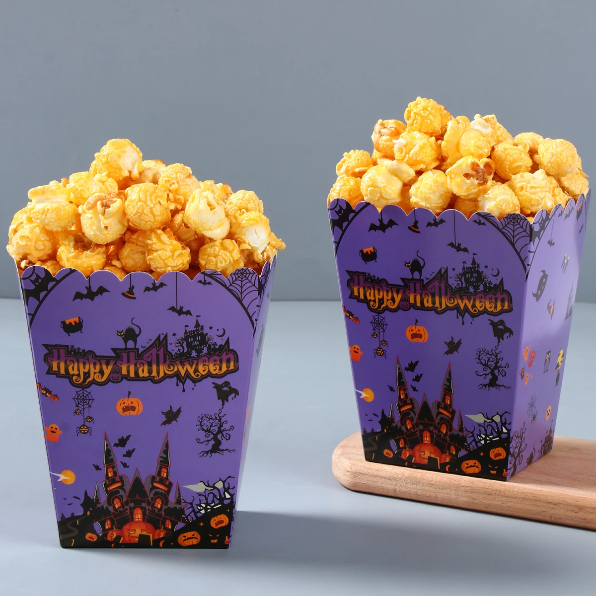 Halloween Popcorn Box Happy Halloween Party Candy Cookie Boxes Halloween Ghost Pumpkin Snack Box Decor Trick Or Treat Favors