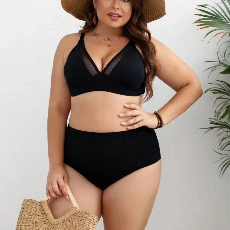 

Консервативный сексуальный купальник бикини больших размеров с разрезом